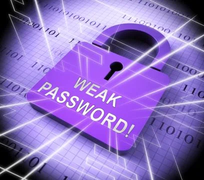 Password Weak Hacker Intrusion Threat 3d Rendering 库存插图