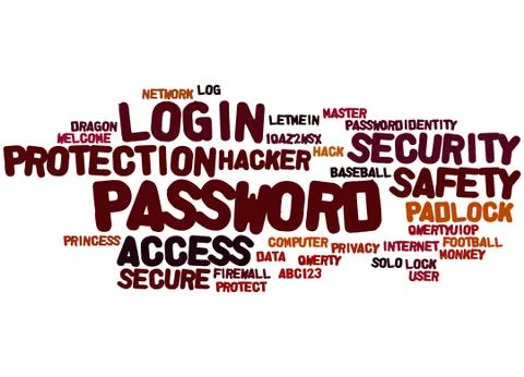 Password, word cloud concept イラスト素材