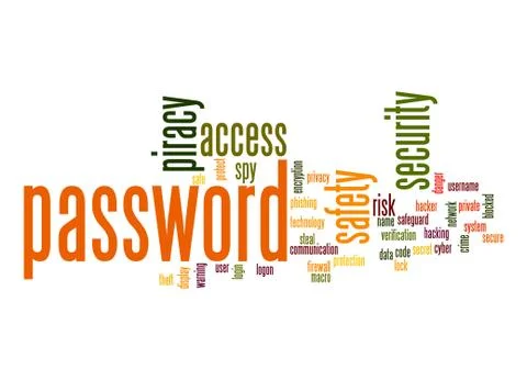 Password word cloud 스톡 일러스트