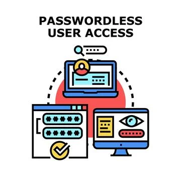 Passwordless user access system for identity security Stock Illustration