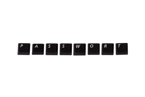 Passwort written in keys Stock Photos
