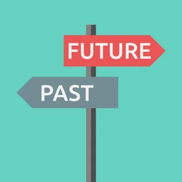 Past and future sign Stock Illustration