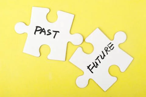 Past and future words Stock Photos