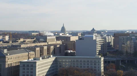 Past the Capitol Building and surrounding areas, Washington DC. Shot in 2011. Stock Footage 59199037