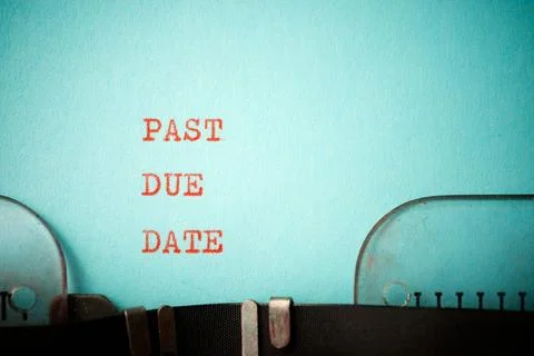 Past due date phrase 스톡 사진