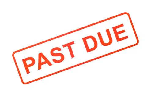 Past Due Rubber Stamp Stock Illustration