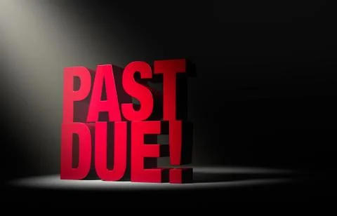 Past due warning Stock Illustration