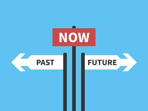 Past, future, now arrows Stock Illustration