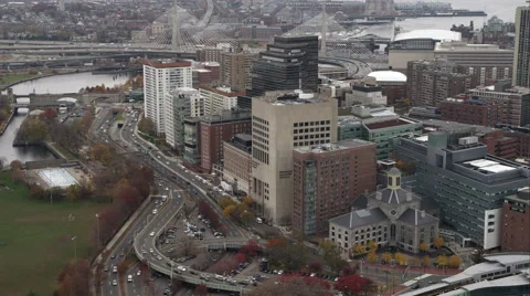 Past Massachusetts General Hospital, Boston. Shot in November 2011. Stock Footage 59162223