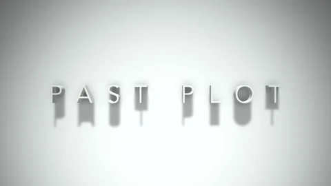 Past plot 3D title animation with shadows on a white background Video stock 297381957