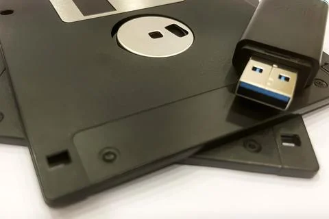 From Past to Present. The Evolution of Data Storage. 스톡 사진