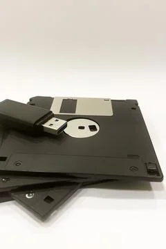 From Past to Present. The Evolution of Data Storage. Stock Photos