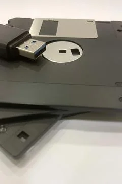 From Past to Present. The Evolution of Data Storage. Stock Photos