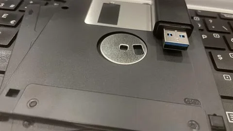 From Past to Present. The Evolution of Data Storage. Stock Photos