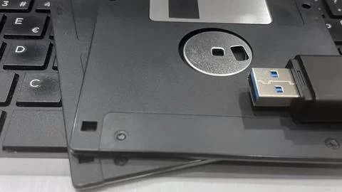 From Past to Present. The Evolution of Data Storage. Stock Photos