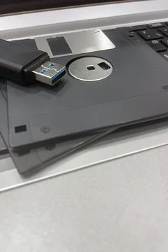 From Past to Present. The Evolution of Data Storage. 스톡 사진