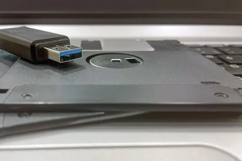 From Past to Present. The Evolution of Data Storage. Stock Photos