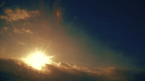 Past the sun left turn Stock Footage 93604675