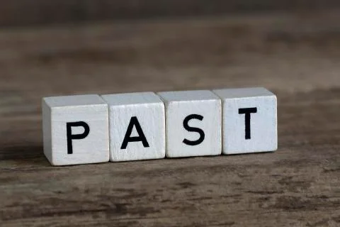 Past, written in cubes Stock Photos