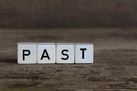 Past, written in cubes Stock Photos