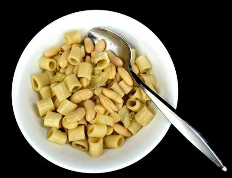 Pasta and bean soup Stock Photos