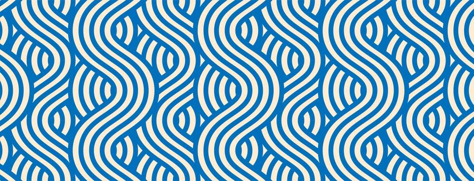 Pasta background, ramen noodles pattern with seamless spaghetti texture Stock Illustration