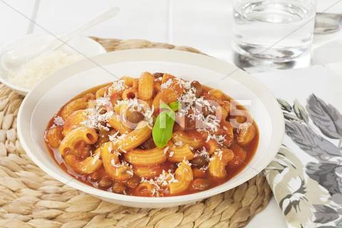 Pasta with beans Stock Photos