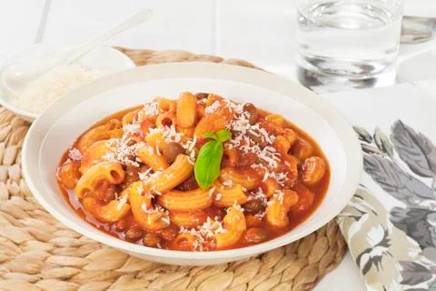 Pasta with beans Stock Photos