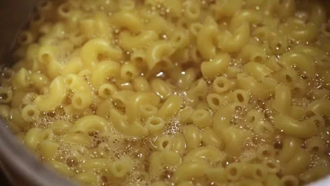 Pasta is boiled in a saucepan Stock Footage 252723414