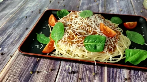 Pasta Bolognese Stock Footage 227722894