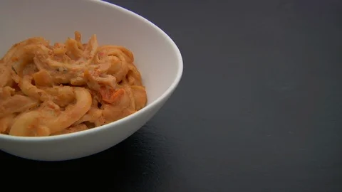 Pasta In a Bowl Stock Footage 106696291