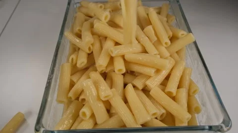 Pasta in bowl Stock Footage 254727723