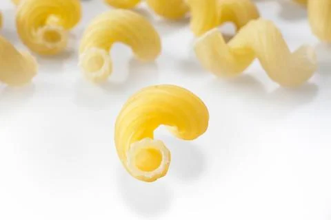 Pasta called cavatappi Stock Photos