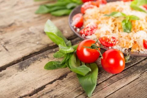 Pasta with chicken Foto stock