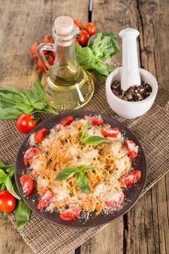 Pasta with chicken Stock Photos