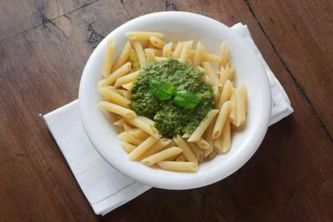 Pasta col pesto Stock-Fotos