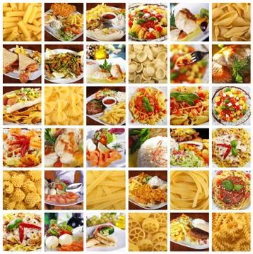 Pasta collage Foto stock