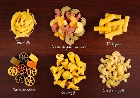 Pasta collection Stock Photos