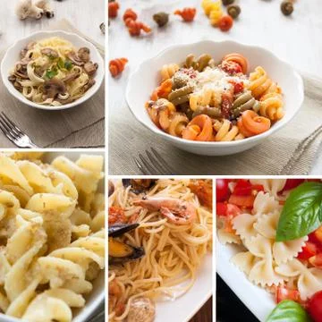 Pasta composition Stock Photos