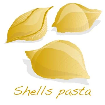Pasta - Conchiglioni "Shell Pasta" Illustrazione stock