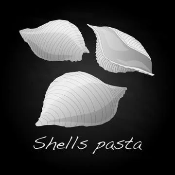 Pasta - Conchiglioni "Shell Pasta" Illustrazione stock