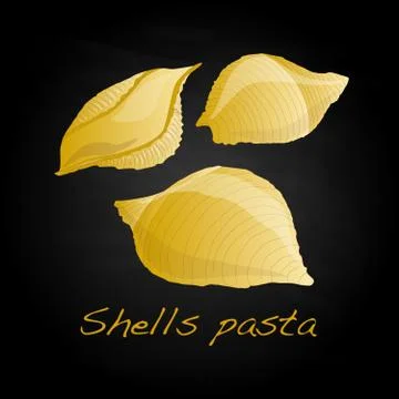 Pasta - Conchiglioni "Shell Pasta" Illustrazione stock
