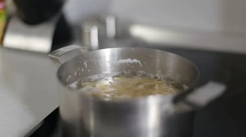 Pasta is cooked in a pan home made Stock Footage 65111439