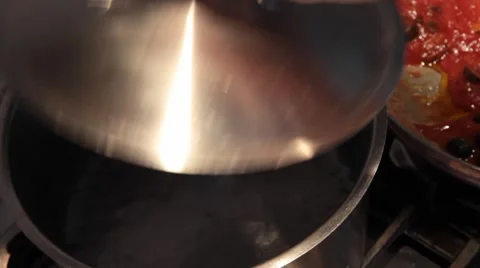 Pasta cooking Stock Footage 8510057