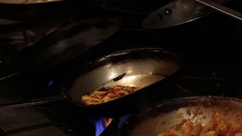 Pasta Cooking Restaurant Kitchen 1 Stock Footage 79044189
