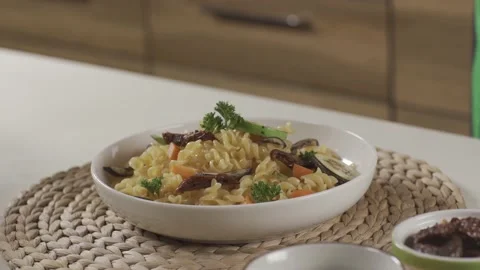 Pasta  Decoration Video stock 145687744
