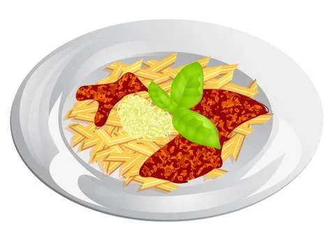 Pasta dish Stock Illustration