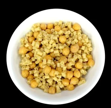 Pasta e ceci (pasta with chickpeas) Stock Photos
