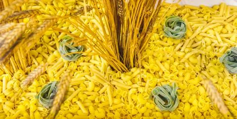 Pasta ear of corn web site background header texture Stock Photos