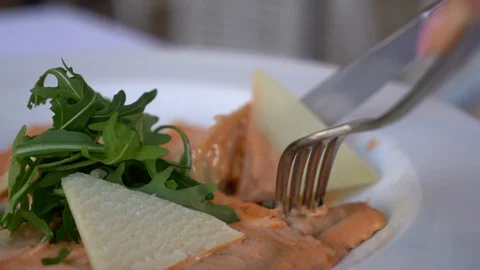 Pasta eat  Stock Footage 128442311